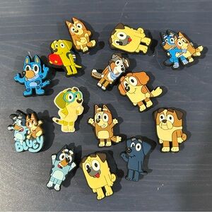 14 new Bluey characters set pins crocs clogs shoe charms boy girl dog